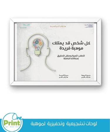 لوحات بقياس A3  لوحات تشجيعية  وتحفيزية  للاشتراك في مقياس موهبة