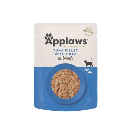 ابلاوز طعام رطب فيليه التونة مع السلطعون البحري للقطط في المرق g70