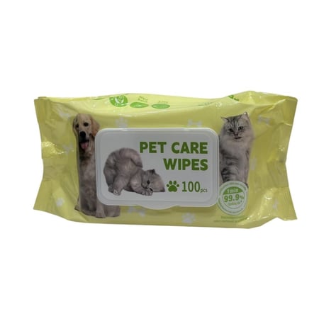 مناديل معطرة للحيوانات الأليفة - 100 قطعة
