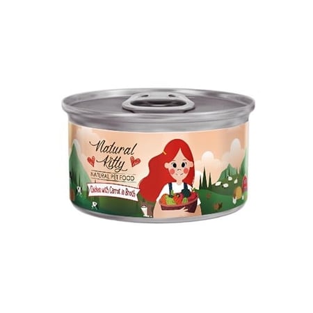 ناتشورال كيتي Natural Kitty دجاج بالجزر بالمرق