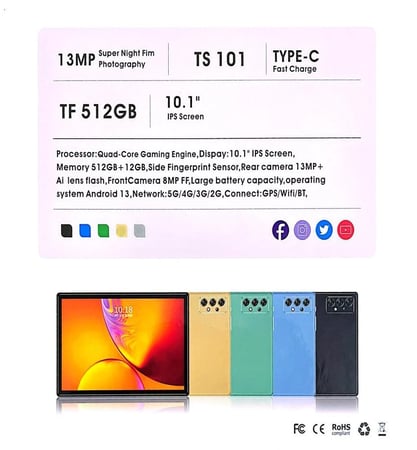 تابلت اطفال 5G تيني تونز TS101