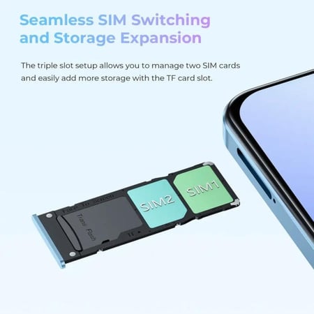 أوكيتيل - هاتف c58 شاشة 6.7 بوصة بطارية 5150 مللي امبير رام 12+4 جيجا مساحة 128 جيجا متعدد الالوان