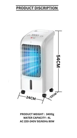 مكيف هواء متنقل مع حاويتين لتخزين الثلج - 4 لتر - 80 واط -   مستعملة بغرض التصوير بسعر المصنع