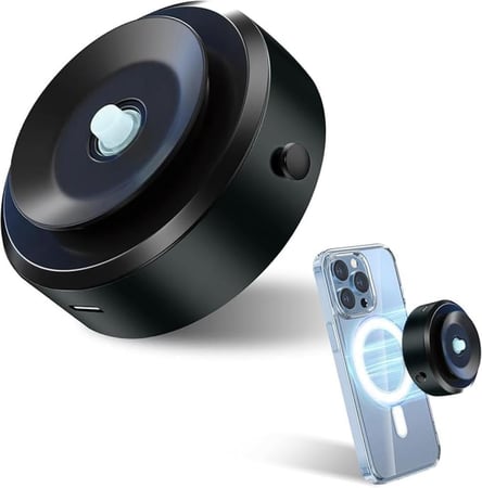 مثبت وستاند جوال مغناطيسي ماج سيف شفط الكتروني - اسود