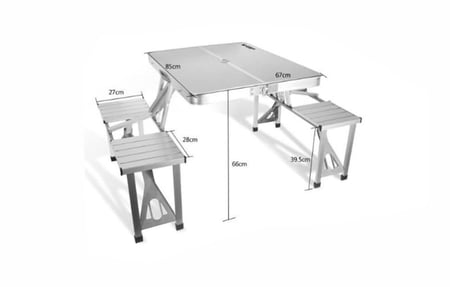 طاولة قابلة للطي مع كرسي للرحلات