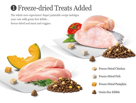 طعام جاف Raw Mix الدجاج مجفف بالتبريد الطازجة 1.8 كيلو من شركة Natural kitty