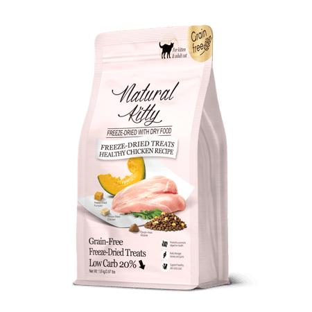 طعام جاف Raw Mix الدجاج مجفف بالتبريد الطازجة 1.8 كيلو من شركة Natural kitty