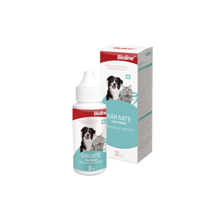 قطره لعلاج العث بالاذن للقطط والكلاب من شركة Bioline