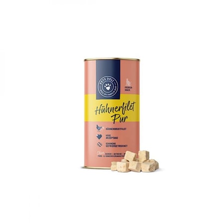 مكافات صدر دجاج مجفف 25g من شركة Pets Deli