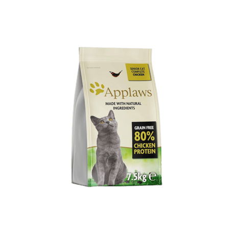 طعام جاف للقطط المسنة بنكهة الدجاج من شركة Applaws