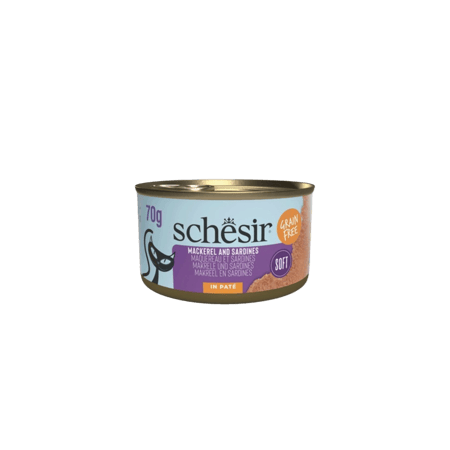 معلبات باتيه ماكريال وساردين للقطط من شركة Schesir