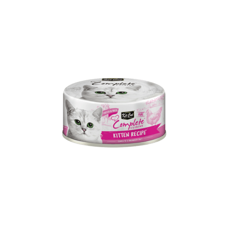 معلبات الدجاج للقطط الصغيرة بالمرق من شركة KitCat