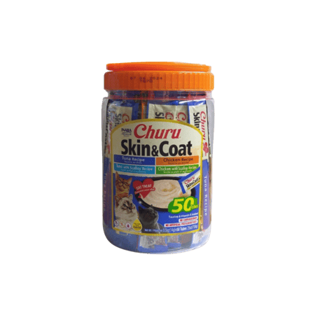 مكافآت كريمية لصحة الجلد بالدجاج المتنوعة (50 ظرف) من شركة Inaba