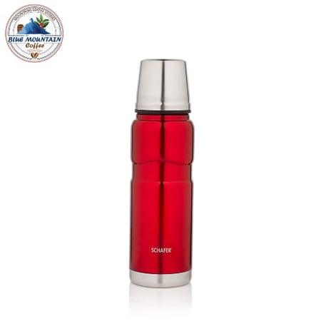 حافظة قهوة وشاي ستيل أفضل أدوات تحضير القهوة حمراء من بلو ماونتن