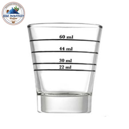 ادوات قياس الحليب و القهوة كوب قياس إسبريسو زجاجي 30-60 ملم