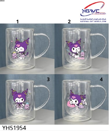 أكواب كرومي الزجاجية