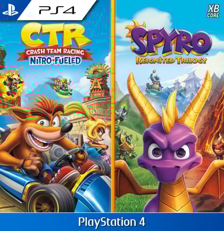 Crash Team Racing Nitro-Fueled + Spyro Game Bundle - PS4