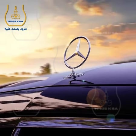 شعار علامة مرسيدس (النجمة) امامية بارزة الكبوت غطاء المحرك