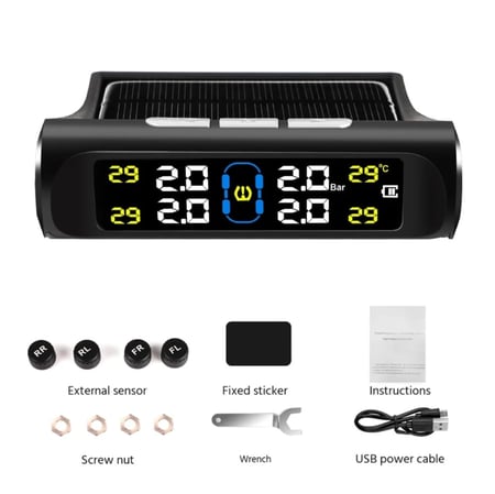 جهاز مراقبة ضغط الإطارات + 4 حساسات