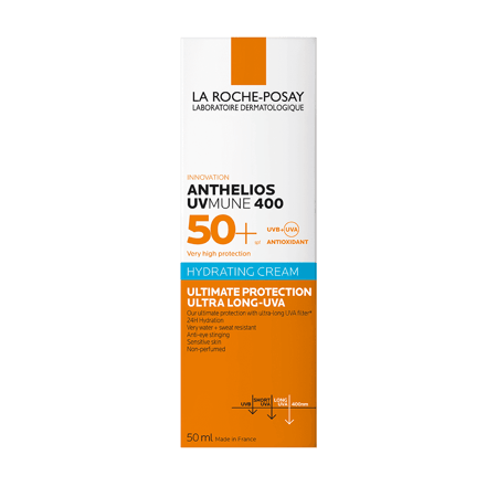 لاروش بوزيه أنثيليوس يوفي ميون 400 كريم مرطب SPF 50+ 50 مل