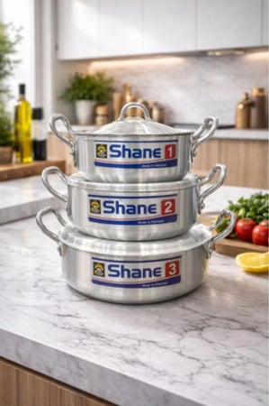 طقم قدور المنيوم باكستاني 3 قطع