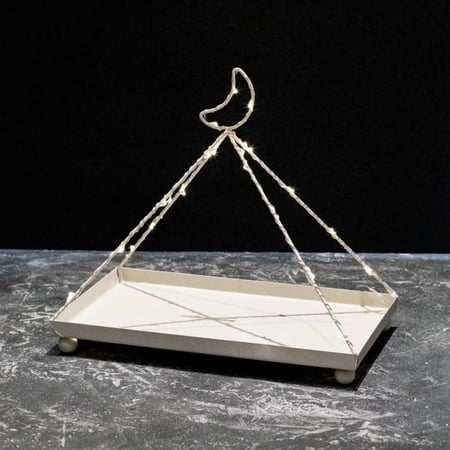 صينية تقديم هلال رمضان المضيئة - مستطيل