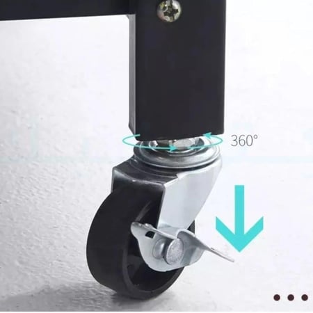 رفوف تخزين معدنية ذكية 5 أدوار - قابلة للطي مع عجلات