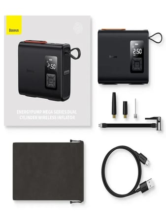 منفاخ هواء عجلات السيارة لاسلكي من بيسوس بقوة 250 واط