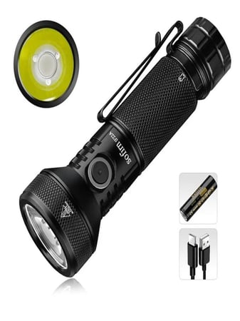 كشاف يدوي قوي قابل للشحن بامتداد 680 متر - 2100lm