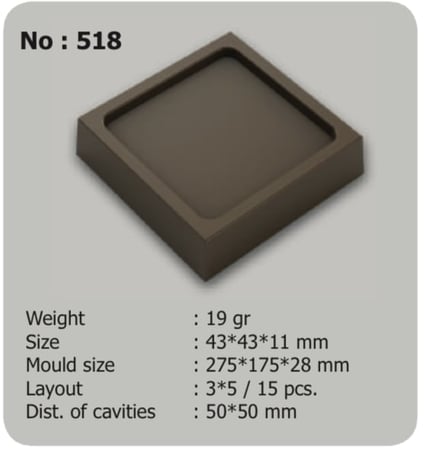 بكج قالب حفر تركي رقم 518 مع قالب طباعه
