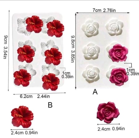 قالب  سيلكون الجوري ديكور
