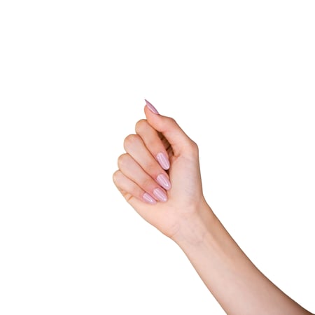 لوكا أظافر صغيرة الحجم N1 شكل بيضاوي لون وردي