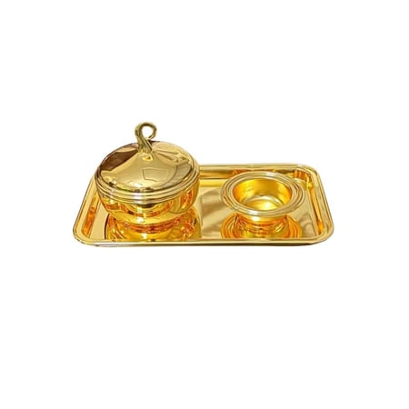 طقم تمرية مع تبسي ذهبي