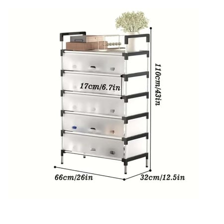 رف احذية 6 طبقات مقاوم للغبار