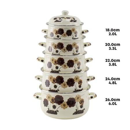 طقم قدور أنيق ومتين – 5 قطع