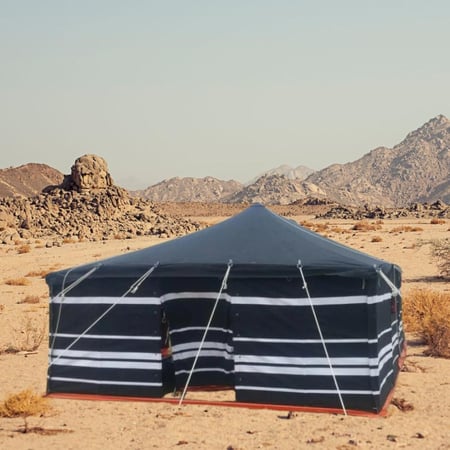 خيمة باكستانية 4×4 متر – حماية وجودة عالية تصميم قوي ومثالي للرحلات والمخيمات - اسود اللون
