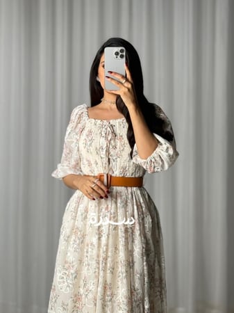 فستان ناعم مشجر