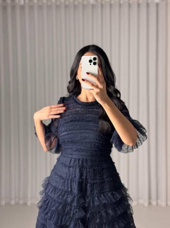 فستان ناعم تل طبقات