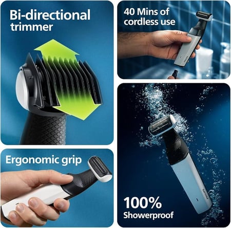 فيليبس ماكينة حلاقة شعر الجسم للرجال ونساء من PHILIPS Smooth body shave series 3000
