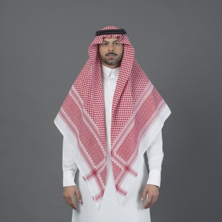 شماغ البسام وطني ختم اسود