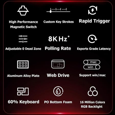 كيبورد MAD 60 HE Black