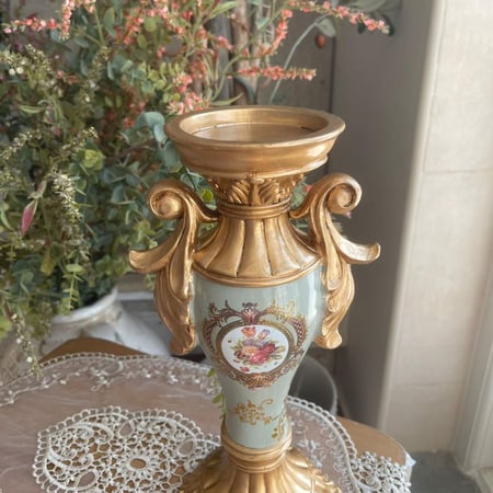 ستاند شمعة رويال كبير  لون اخضر | Green Candel Stand Large