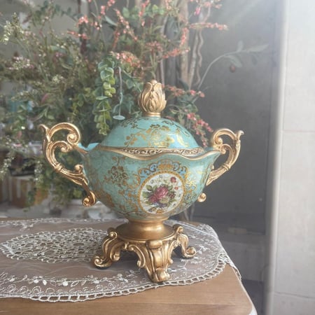 حافظة دائريه رويال متعددة الاستخدام بالغطاء لون اخضر وازرق | Royal Green and blue Case with Cover