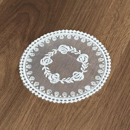 كوستر دانتيل | Lace Coster Size 12 cm Off White