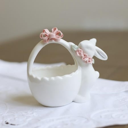 تحفه منزلية سلة سيراميك | Ceramic basket