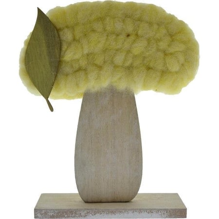 فطر من الصوف الأخضر | Green wool mushroom Size:- 17x14cm
