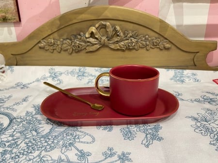 طقم كوب و صحن و ملعقة | Cup, plate and spoon set