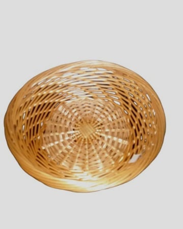 سلة خيزران دائرية المقاس الكبير | Round large bamboo basket