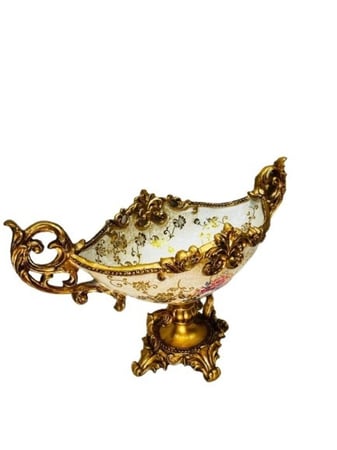 طبق تقديم فواكة ريزن طراز فيكتوري كبير | Resin Fruit Plate L , SIZE 44X22X28 cm