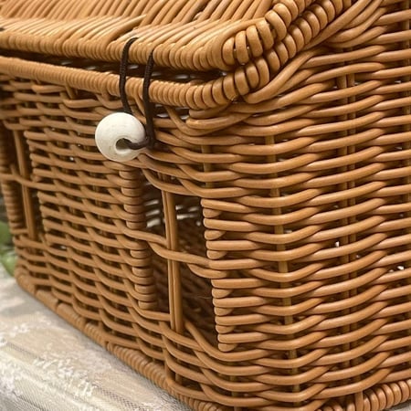 سلة بلاستيك مستطيله شكل كوخ | plastic basket, cottage